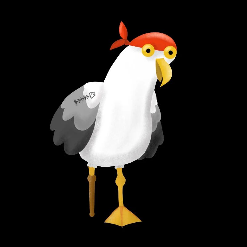 Seagull pirate pirate captain