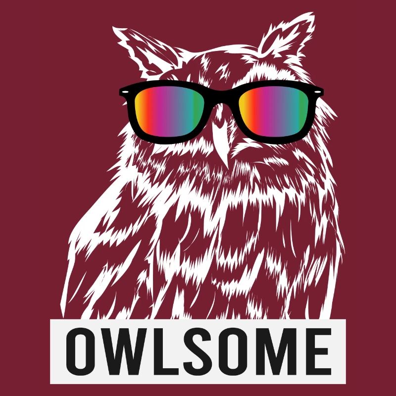 Coole Eule mit Sonnenbrille Uhu Lustig Bubo Bubo
