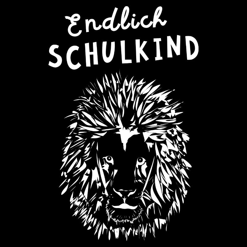 Endlich Schulkind Löwe Einschulung