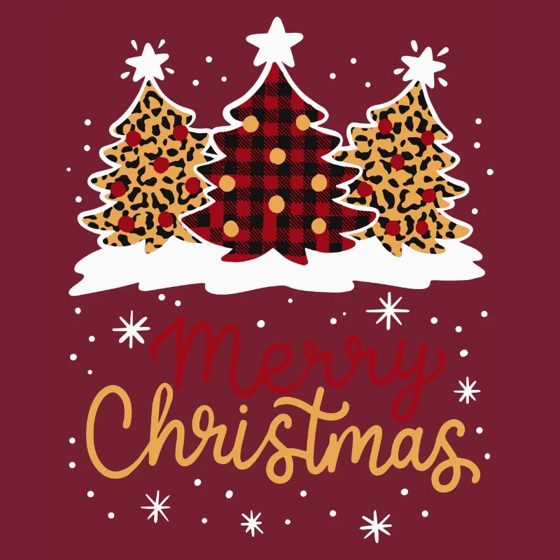 Joyeux Noël Plaid Leopard Tree Holiday Gift