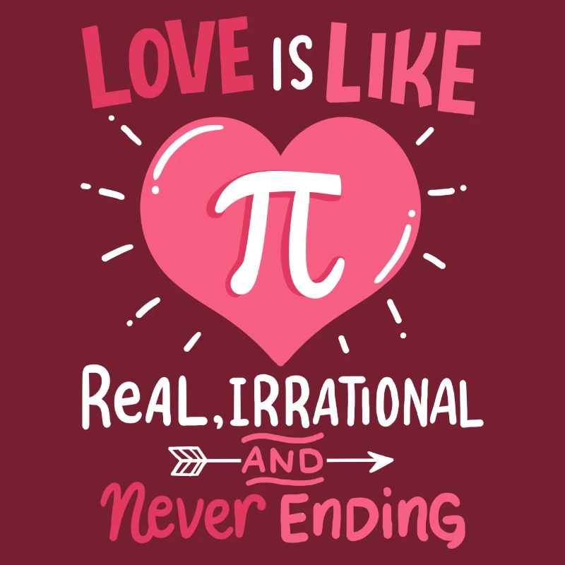 L’amour est comme Pi Mathématiques Math Saint-Valentin