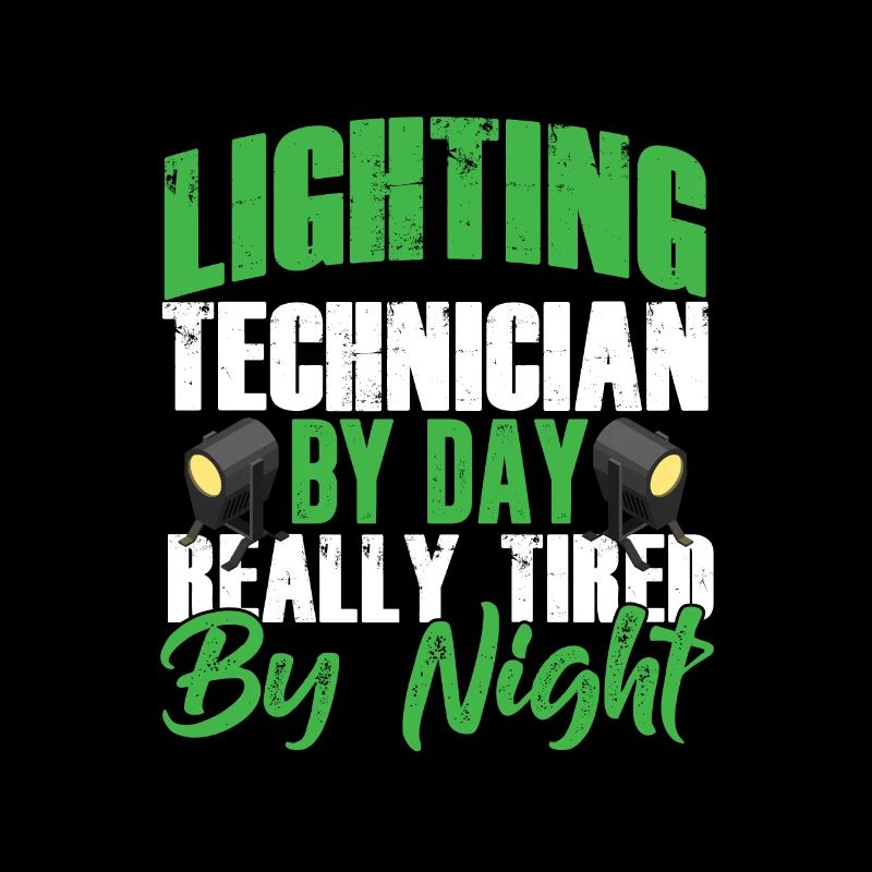 Lighting Technician By Day Light Music Band Gift