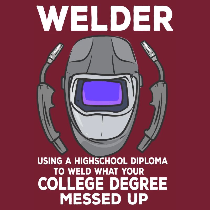 Welder Using A Diploma