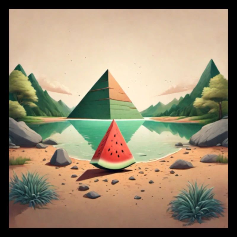 Melone mit Pyramide