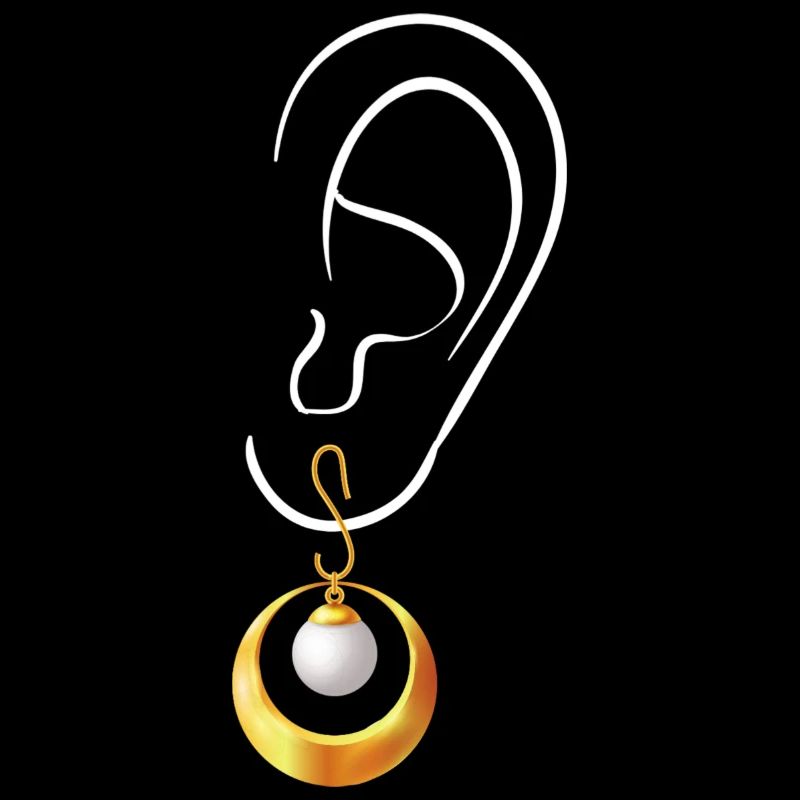Oreille avec boucle d’oreille