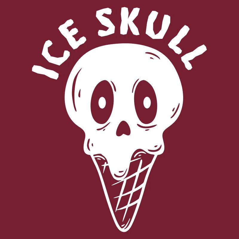 EIS EISKUGEL TOTENTKOPF EISTÜTE TOT MOTIV GESCHENK