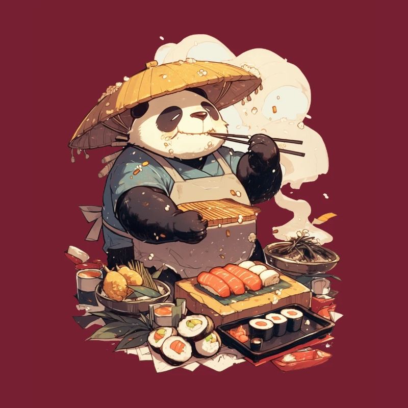 Panda Bear Sushi Panda géant japonais