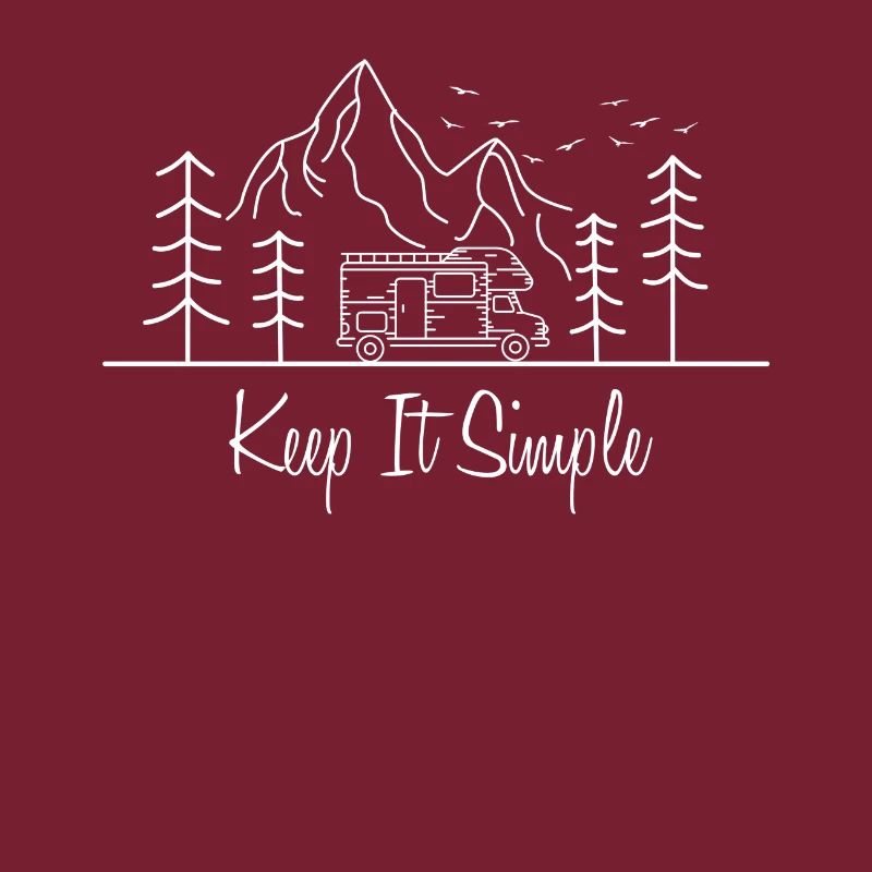 Camper camper che dice Keep it Simle Van Simple