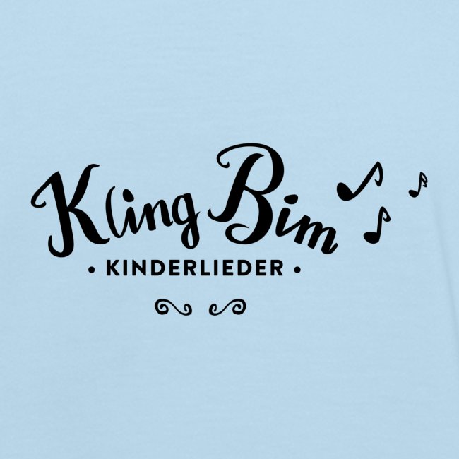 Sumpfdotterdino mit schwarzem Logo - KlingBim