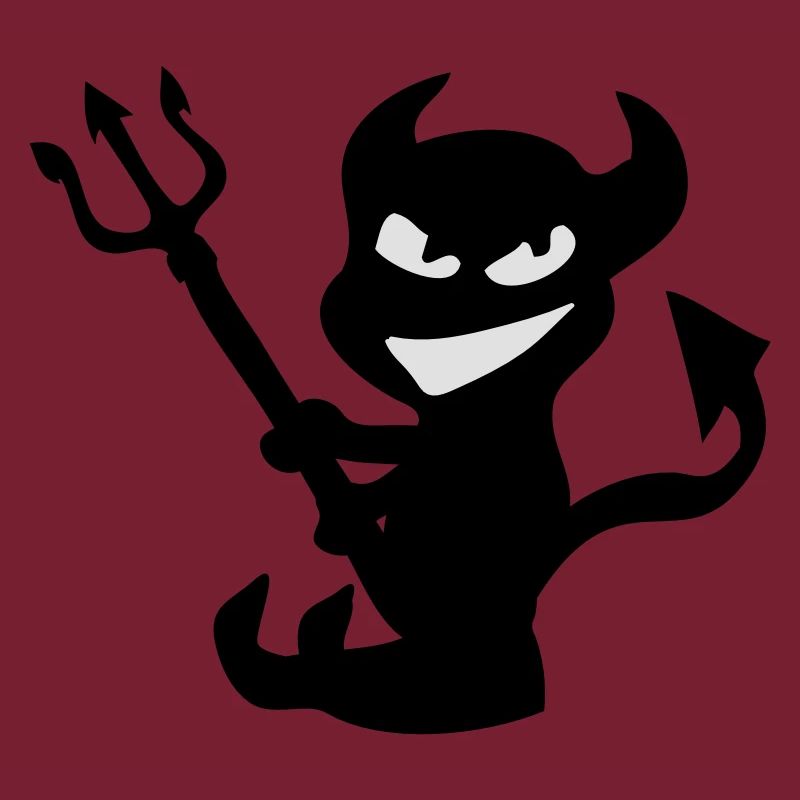 Smile evil with trident