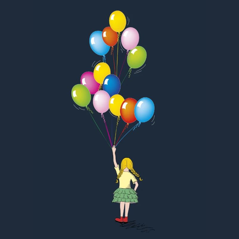 kleines Mädchen Luftballons