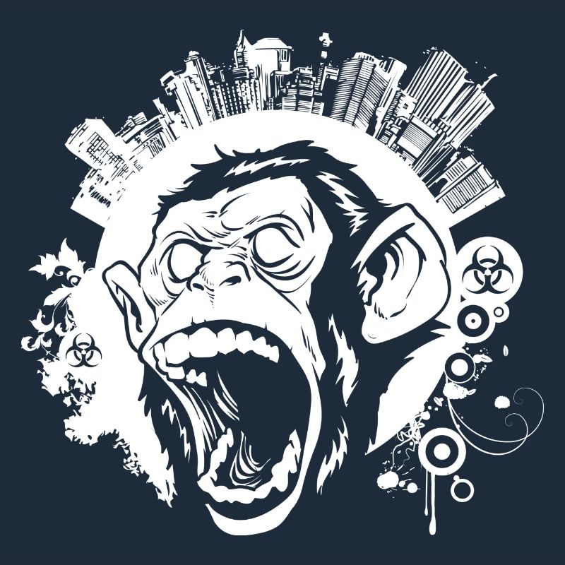 Singe blanc urbain