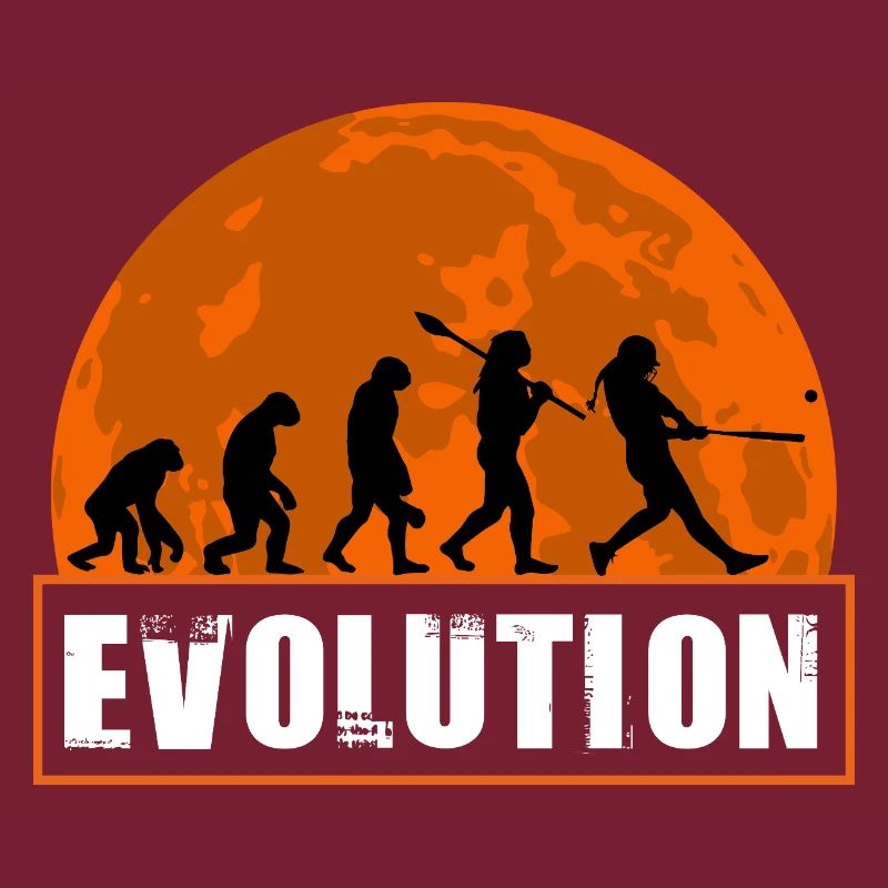 Baseball-Softball-Evolution Lustige Spieler-Geschenkkunst