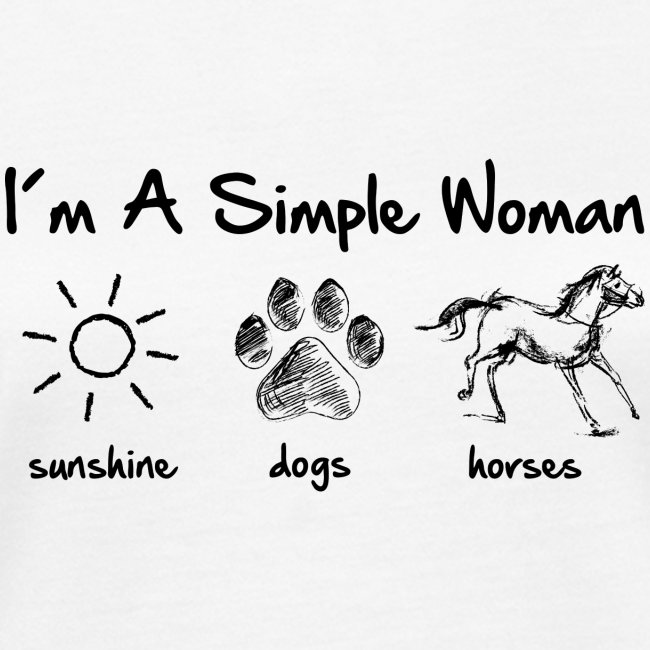 simple woman horse dog - Frauen Bio-T-Shirt