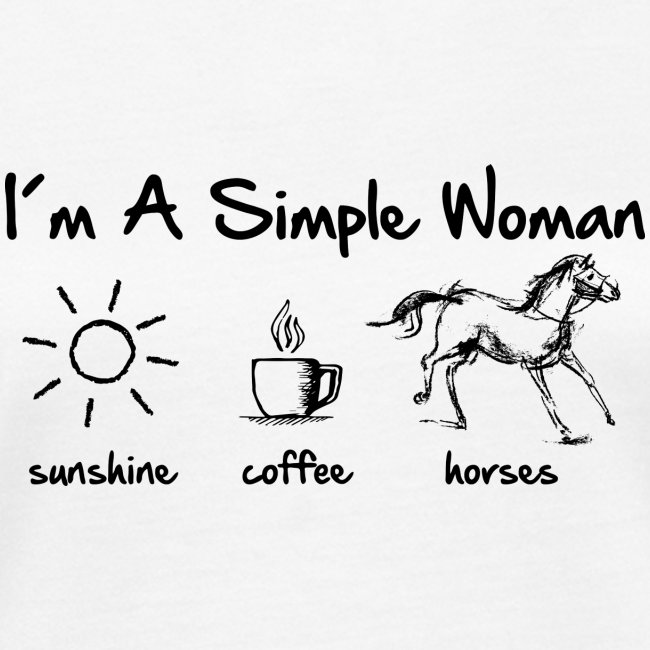 simple woman horse - Frauen Bio-T-Shirt
