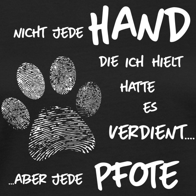 Hand Pfote Hund - Frauen Bio-T-Shirt