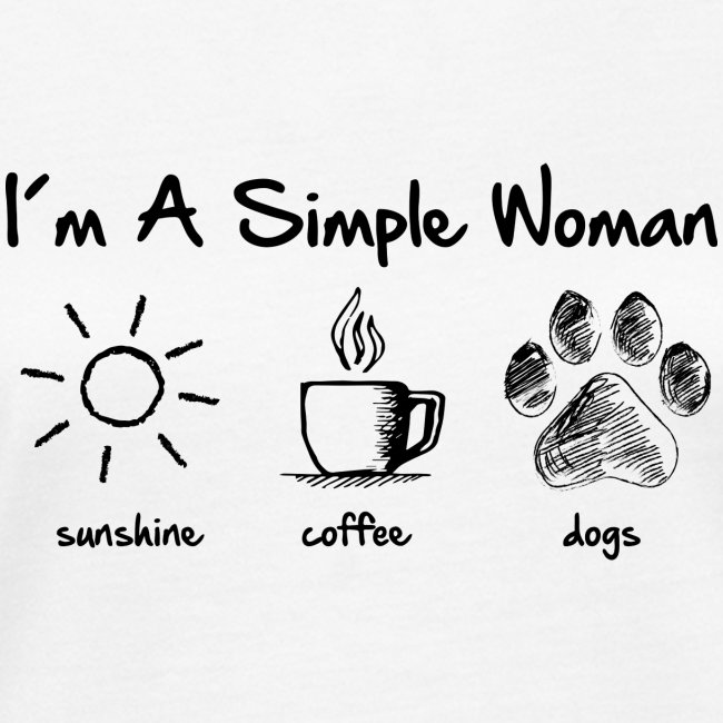 simple woman dog - Frauen Bio-T-Shirt