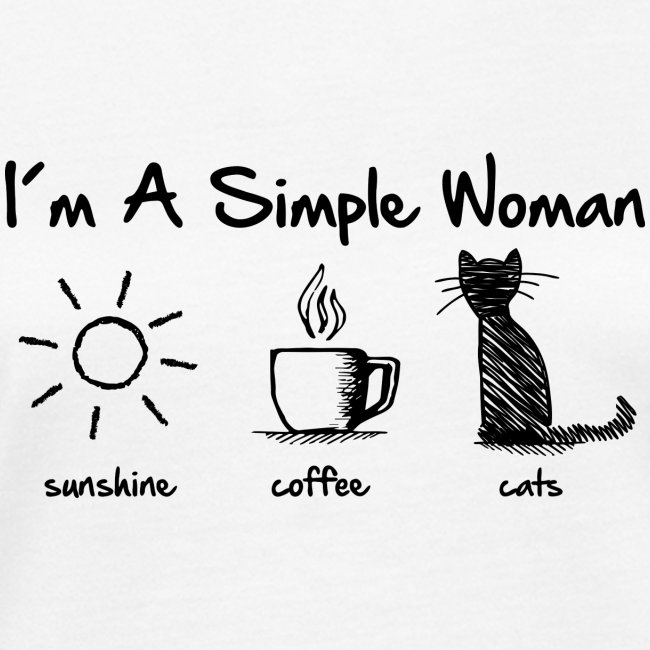 Vorschau: simple woman cats - Frauen Bio-T-Shirt