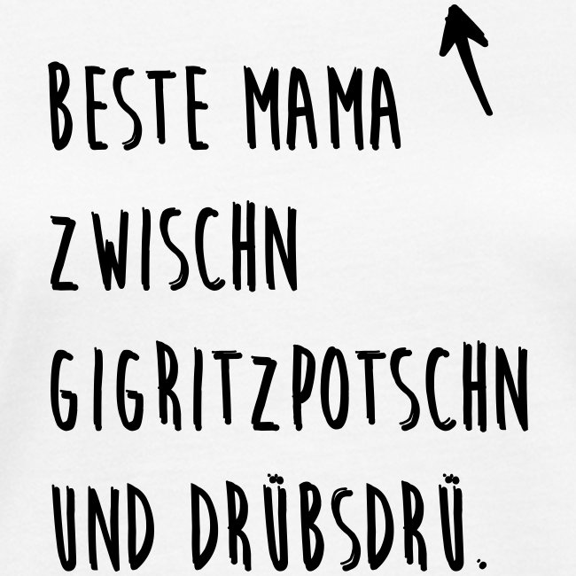 Vorschau: Beste Mama zwischn Gigritzpotschn und Drübsdrü - Frauen Bio-T-Shirt