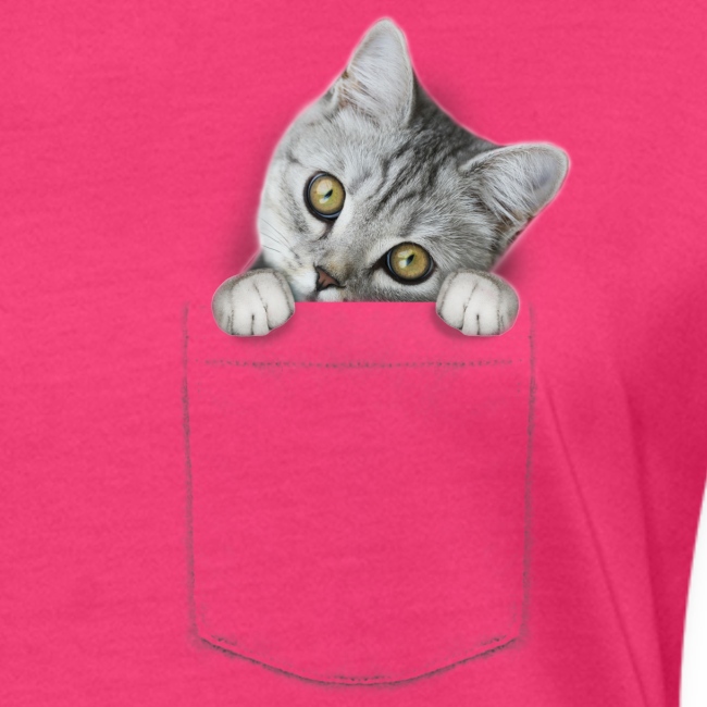 cat pocket - Frauen Bio-T-Shirt