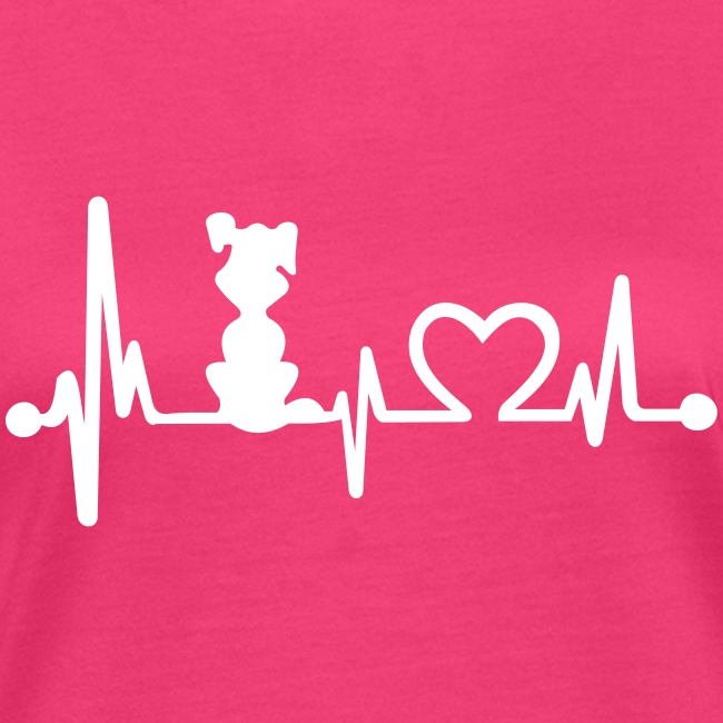 dog heart beat - Frauen Bio-T-Shirt
