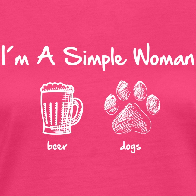 Vorschau: simple woman beer white - Frauen Bio-T-Shirt