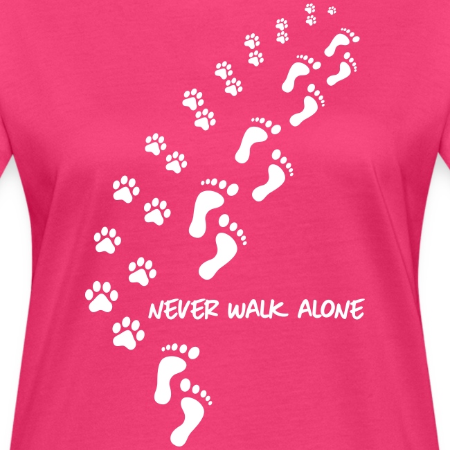 Vorschau: never walk alone dog - Frauen Bio-T-Shirt