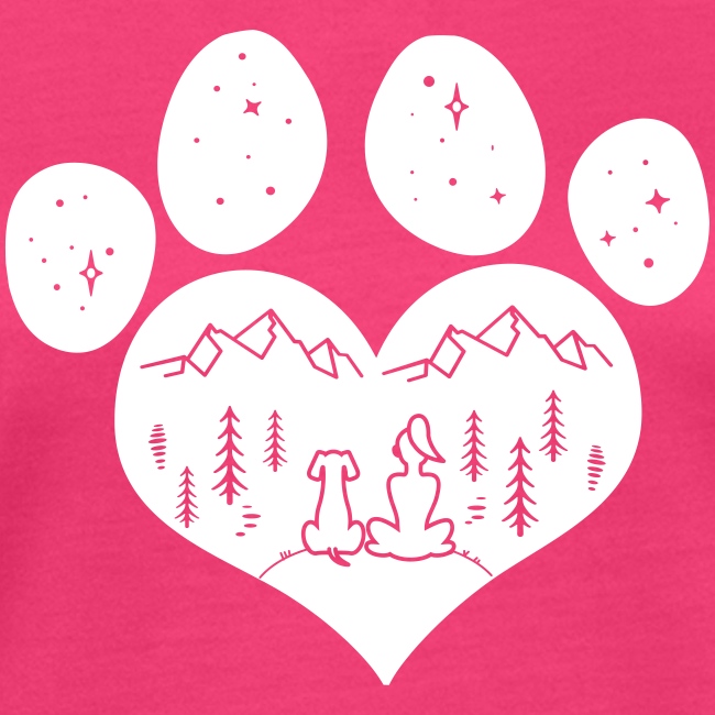 dog girl outdoor pawheart - Frauen Bio-T-Shirt