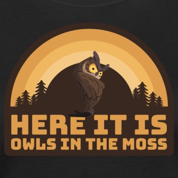 Here it is owls in the moss - Økologisk T-skjorte for kvinner