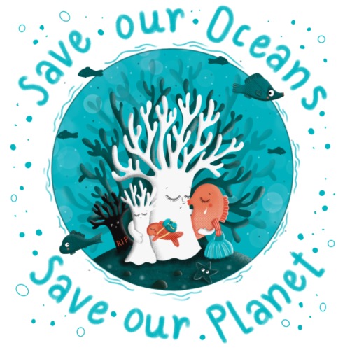 Save our Oceans - Save our Planet - Korallen - Frauen Bio-T-Shirt