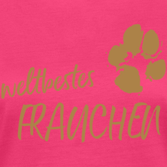 Vorschau: weltbestes Frauchen Pfote Hund - Frauen Bio-T-Shirt