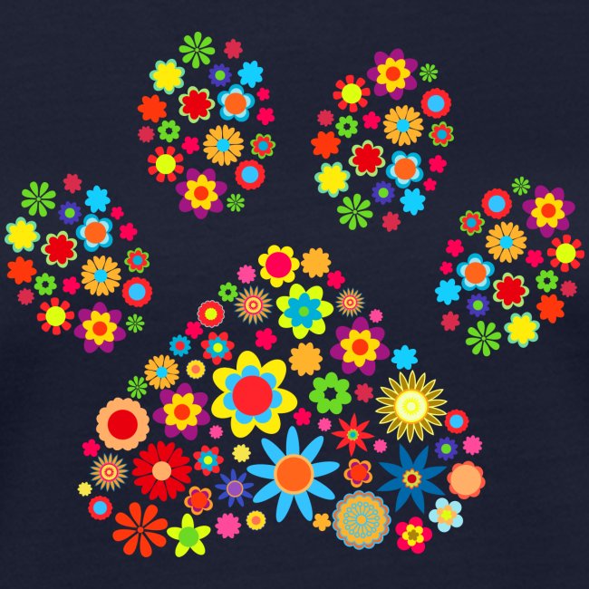 Vorschau: flower dog paw cat - Frauen Bio-T-Shirt