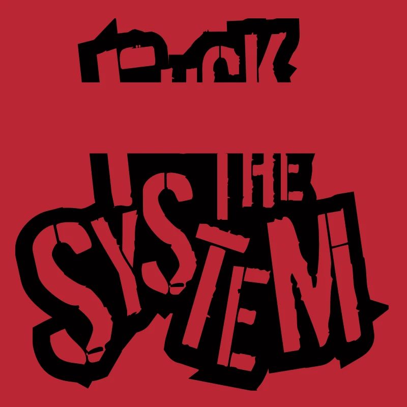 contour plan texte rebelle baiser le logo du système