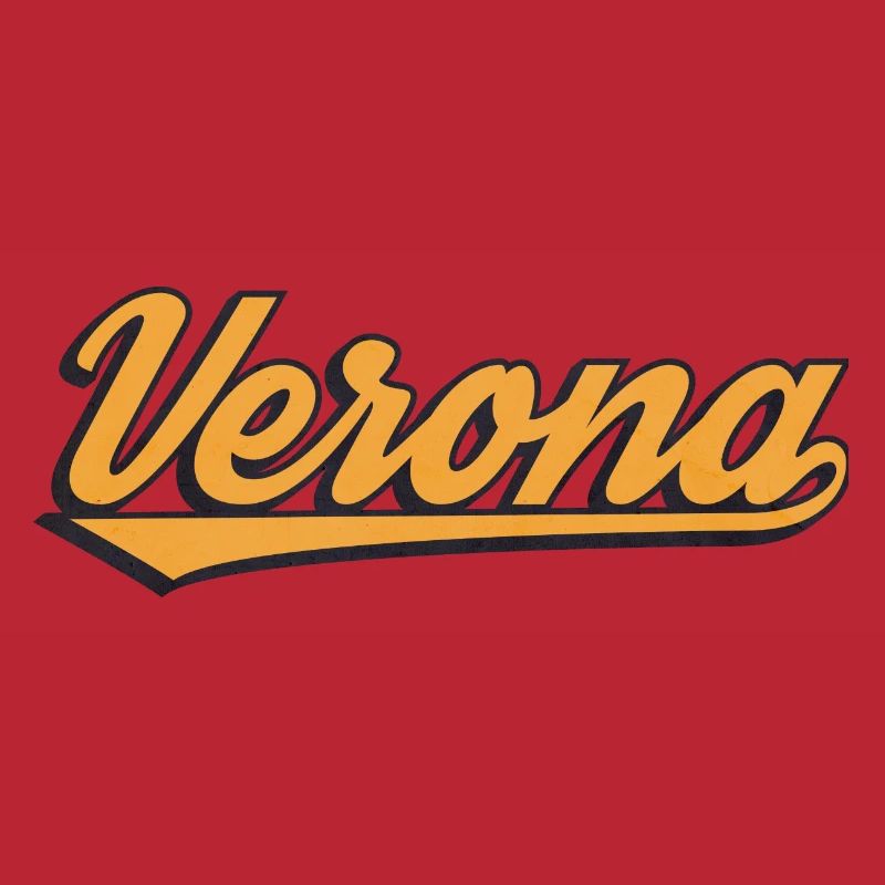 Logo rétro script de Vérone