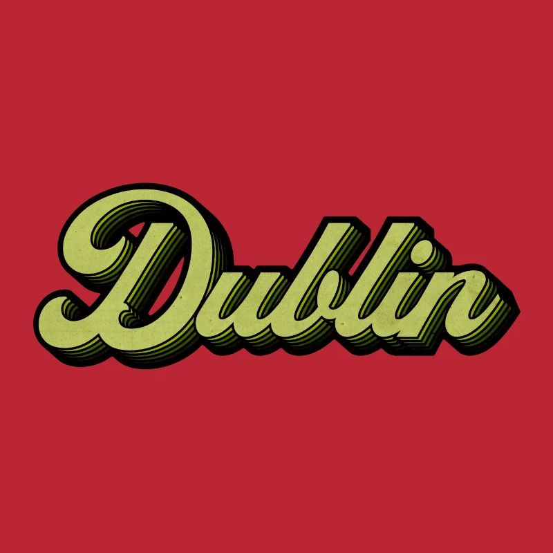 Dublin Retro Script in Lime