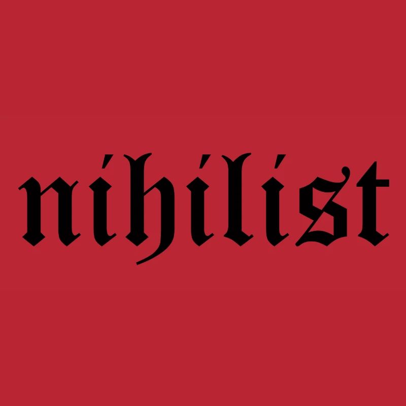 Nihilist gothic typography logo design