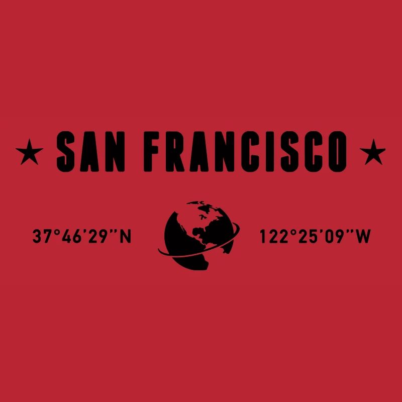 San Francisco Coordinates Planet Earth