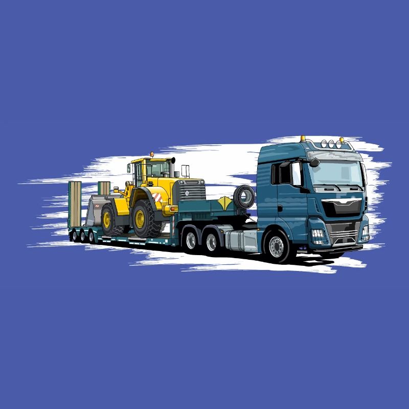 Low-loader with wheel loader