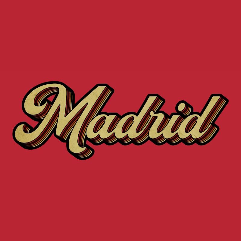 Madrid Retro Striped Script