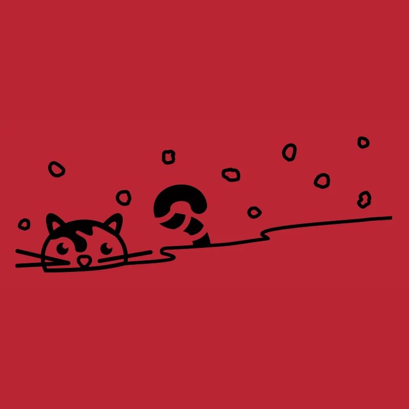 Chat mignon dans la neige