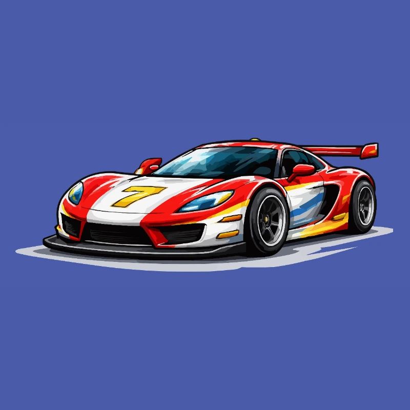 Graphismes de voitures de course de style vitesse