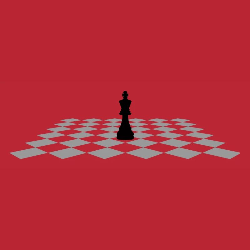 Roi d’échecs sur l’échiquier