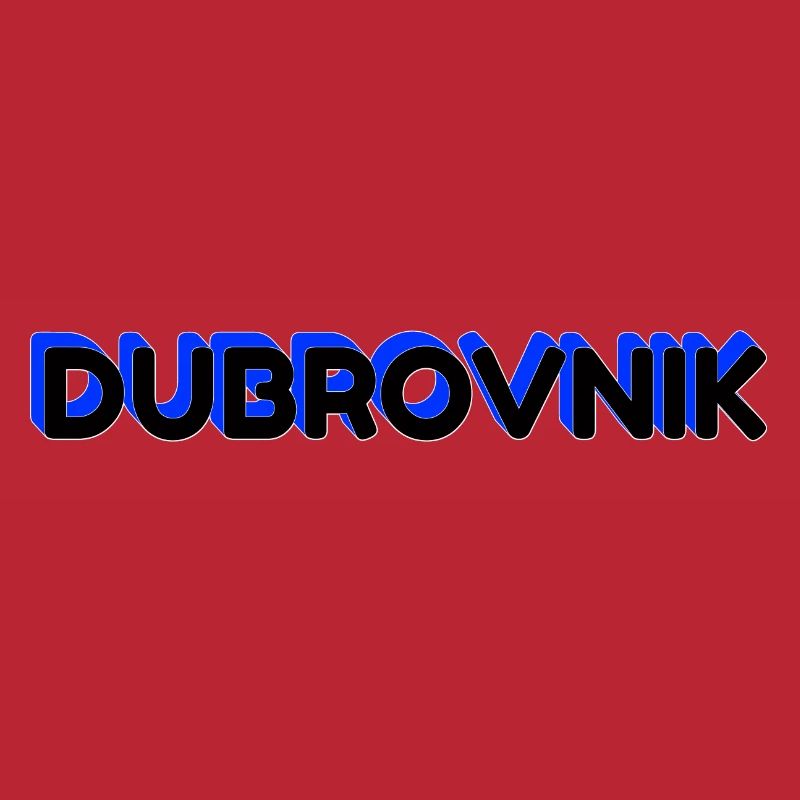 Lettrage de Dubrovnik dans la conception 3D