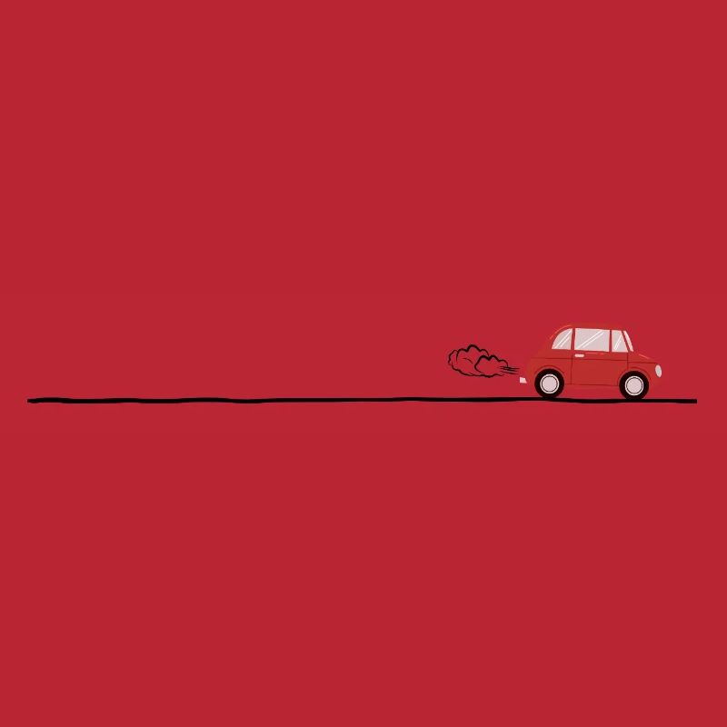 Rotes Auto auf der Straße