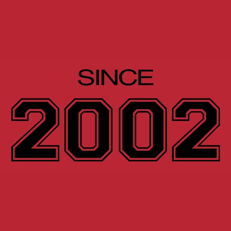 Depuis 2002 année de naissance ou d'évènement
