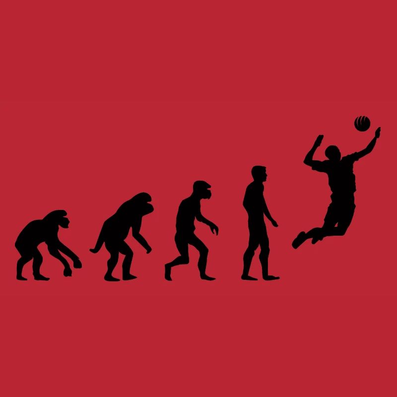 retro volleyball evolution beach volleyball icon