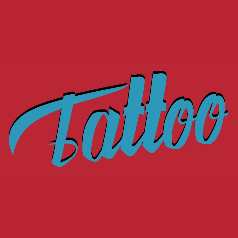 Tattoo Script in Teal