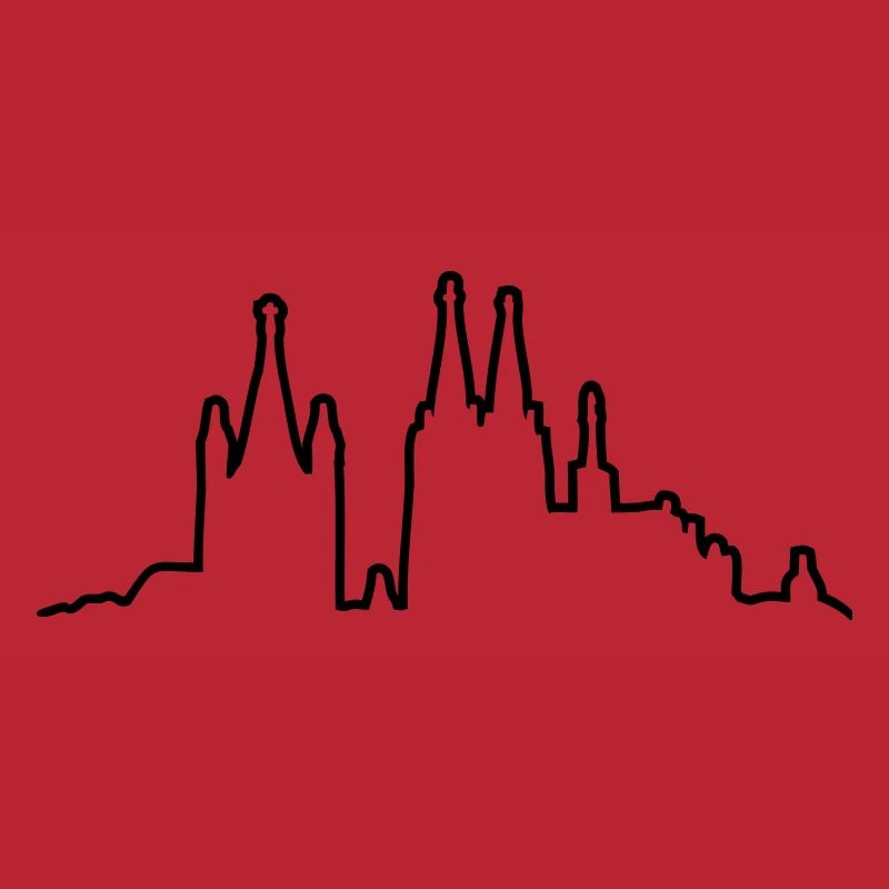 Kölner Skyline Kontur