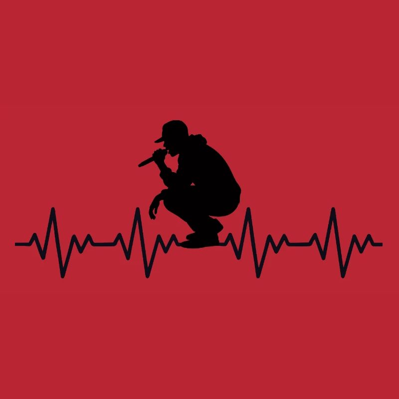 Rapper rapping MC Microphone Checker ECG heartbeat