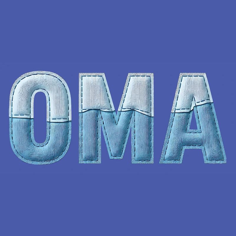 Tendance en patchwork en lettres en denim de grand-mère